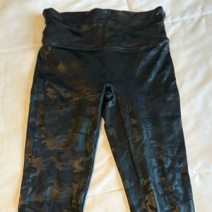 SPANX Faux Leather Camo Leggings